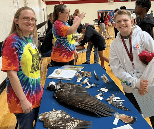 blackland prairie raptor center education booth