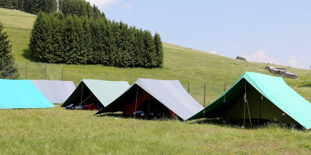 tent camping at blackland prairie raptor center